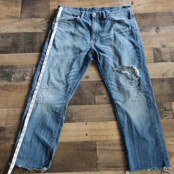 Levi's 508 distressed raw hem jeans size 34×32 - Picture 8 of 14
